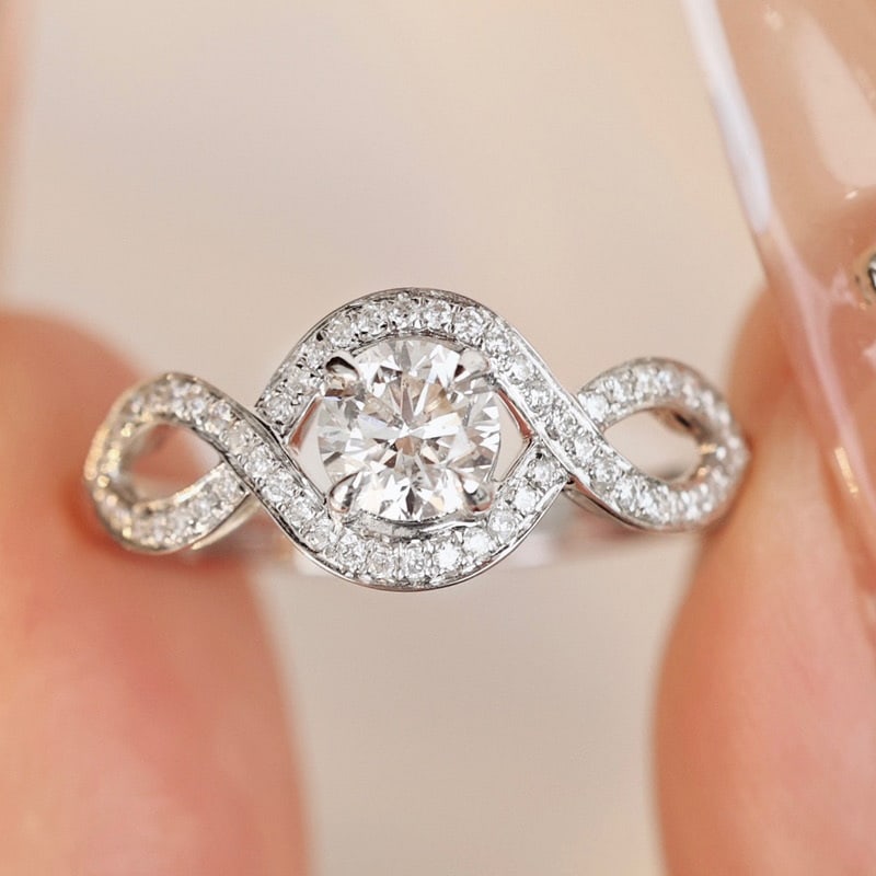 14k Gold 0.55 Ct Natural H Diamond Ring (1 of 9)