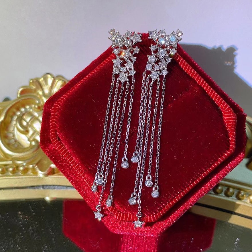 14k Gold 0.7 Ct Natural H Diamond Earrings: Ref:231088140 // gold content:14k gold // main gemstone:diamond // shape:round // carat weight:0. 7ct // clarity grade:vs-si // color:h // treatment:natural // cut grade:g // Condition: NewLow