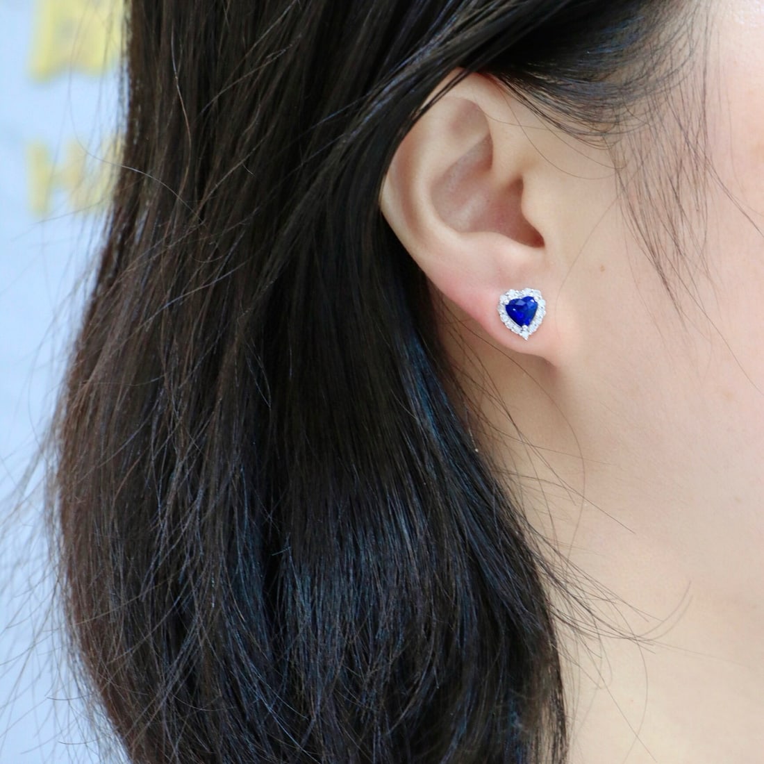 14k Gold 1.87 Ctw Natural Sapphire & Diamond Earrings - 5