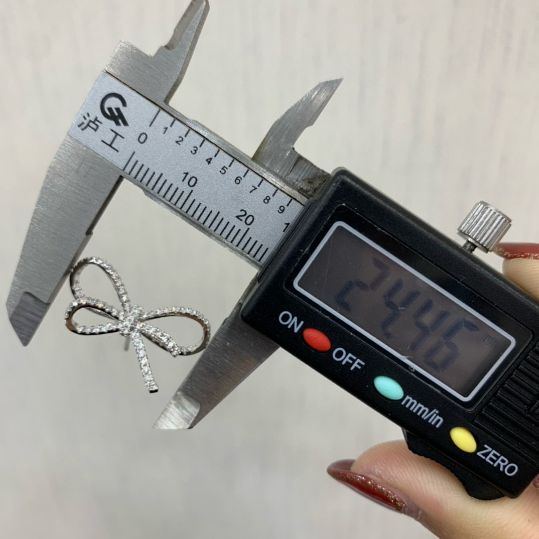 14k Gold 1 Ct Natural H Diamond Earrings - 5