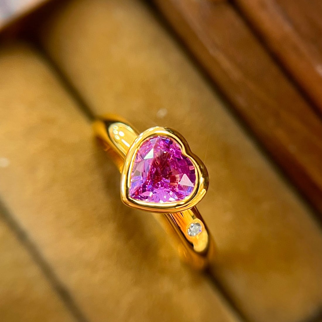 14k Gold 1.12 Ctw Natural Sapphire & Diamond Ring - 4