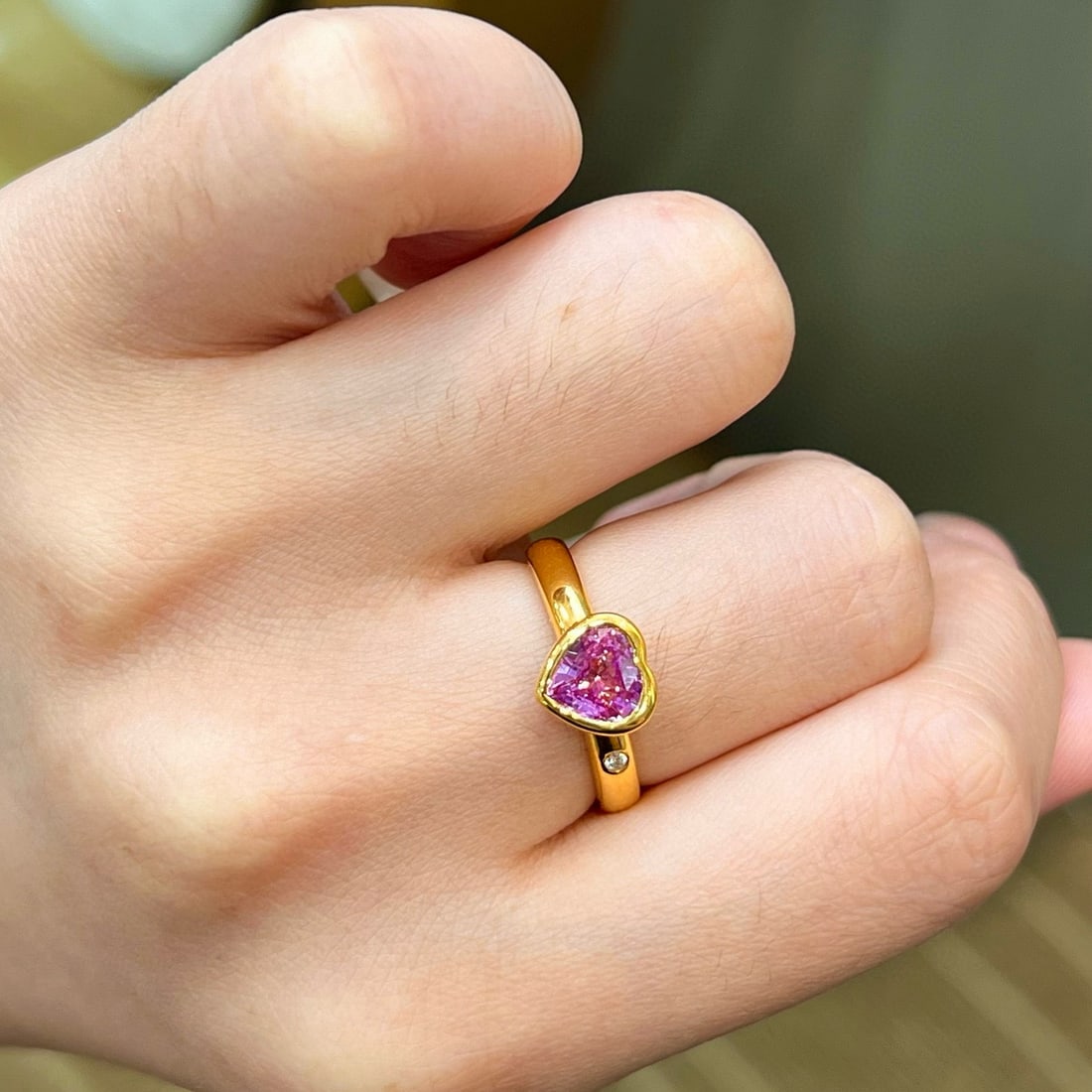 14k Gold 1.12 Ctw Natural Sapphire & Diamond Ring - 5