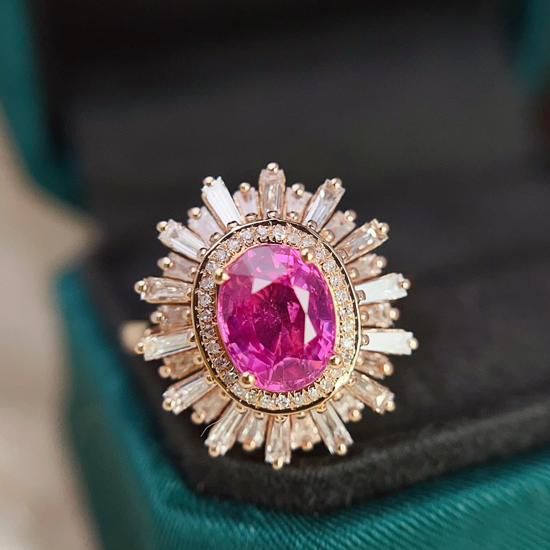 14k Gold 1.40 Ct Natural Ruby & Diamond Ring: Ref:231088199 // gold content:14k gold // ring size:7. 25us // // main gemstone:ruby // shape:oval // carat weight:1. 40ct // color:red // treatment:natural // // adjacent gemstone 2 : diamond // numb