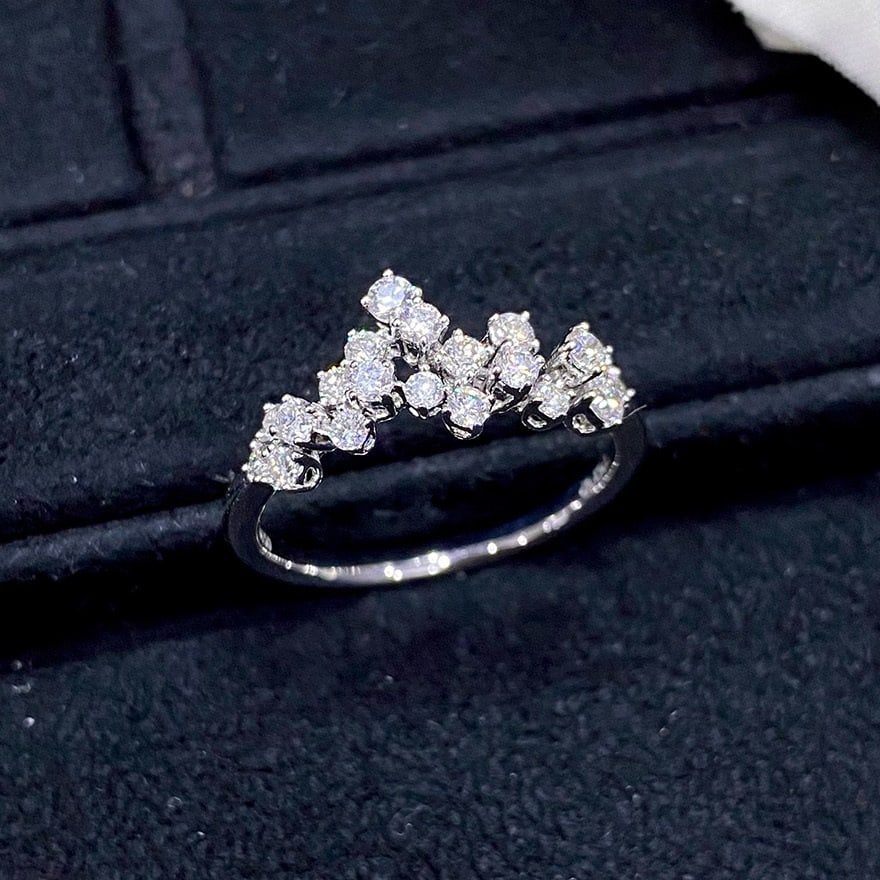 14k Gold 0.45 Ct Natural H Diamond Ring - 3