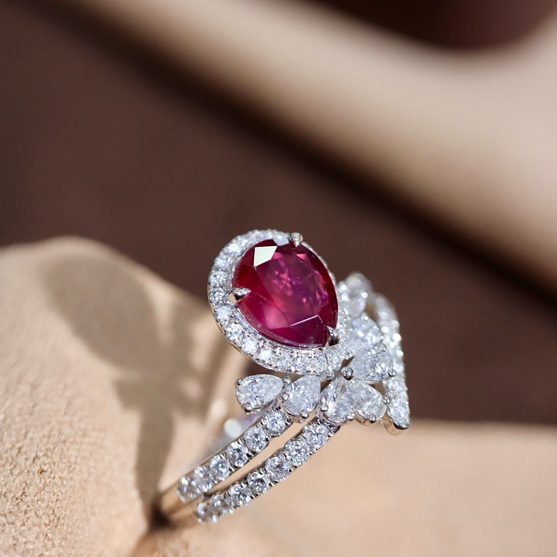 14k Gold 1.68 Ctw Natural Ruby & Diamond Ring - 2