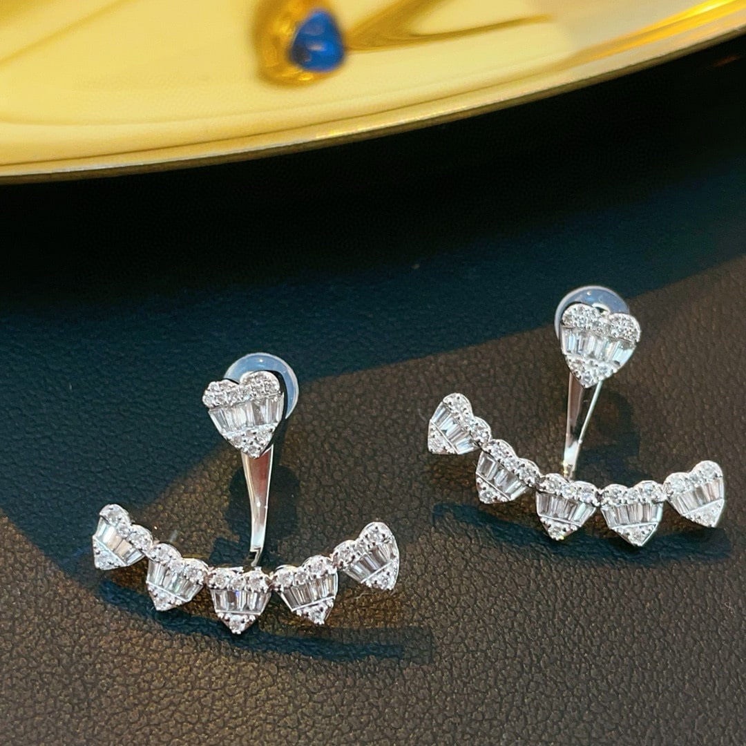 14k Gold 0.7 Ct Natural H Diamond Earrings (1 of 9)