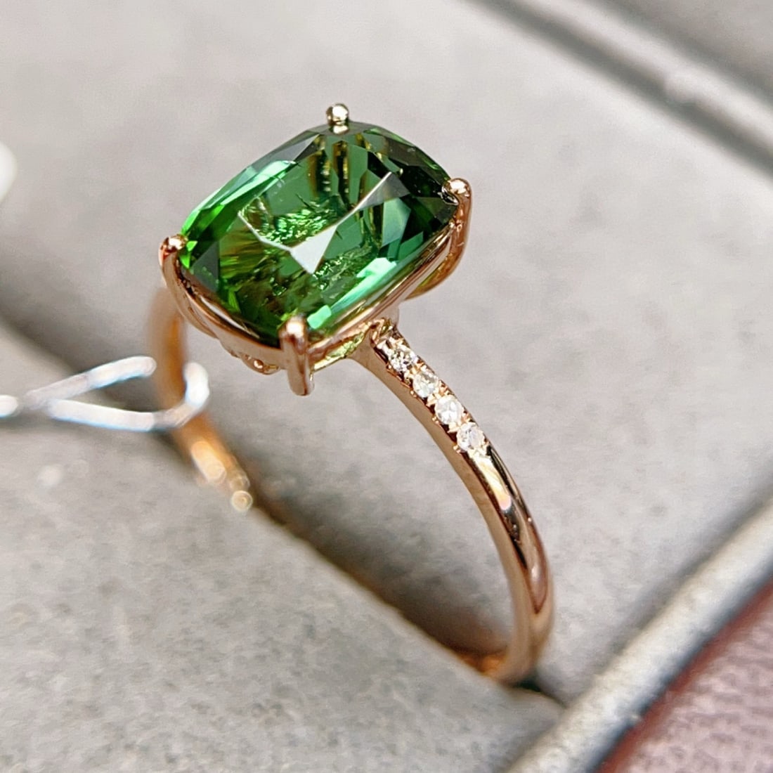 14k Gold 2.54 Ctw Natural Tourmaline & Diamond Ring - 4