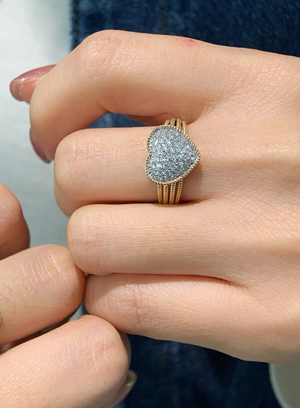 14k Gold 0.4 Ct Natural H Diamond Ring (1 of 3)