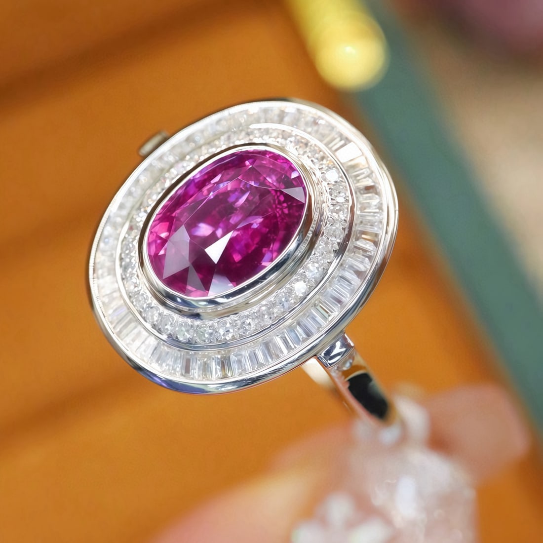 14k Gold 2.49 Ctw Natural Sapphire & Diamond Ring - 2