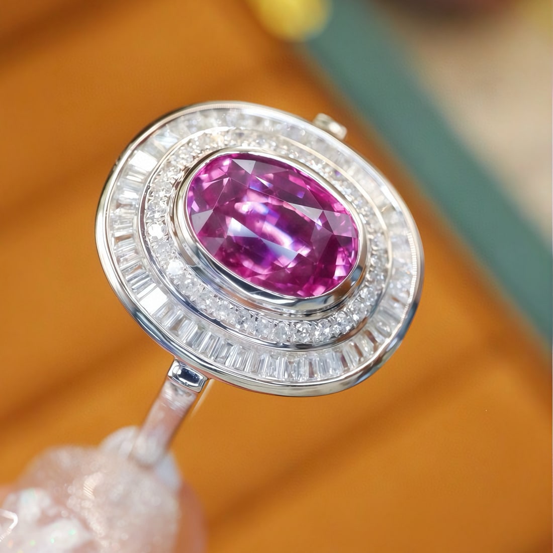 14k Gold 2.49 Ctw Natural Sapphire & Diamond Ring - 3