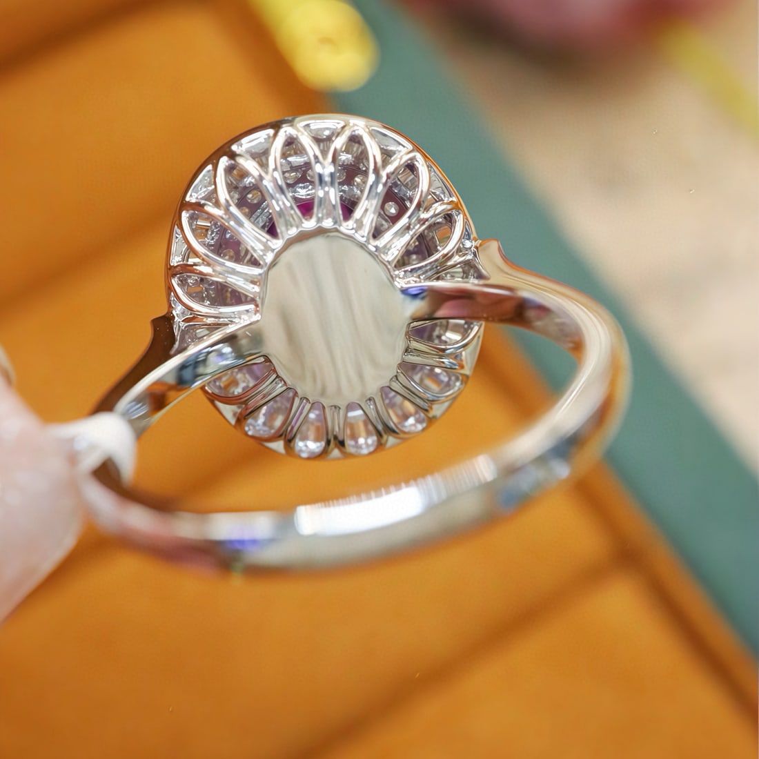 14k Gold 2.49 Ctw Natural Sapphire & Diamond Ring - 4