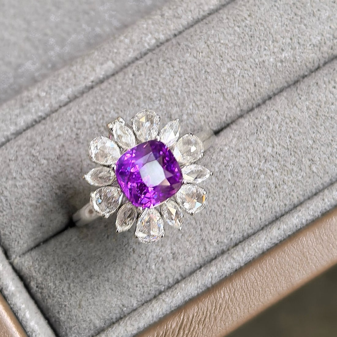 14k Gold 2.43 Ctw Natural Sapphire & Diamond Ring/pendant( Without Chain ) - 6