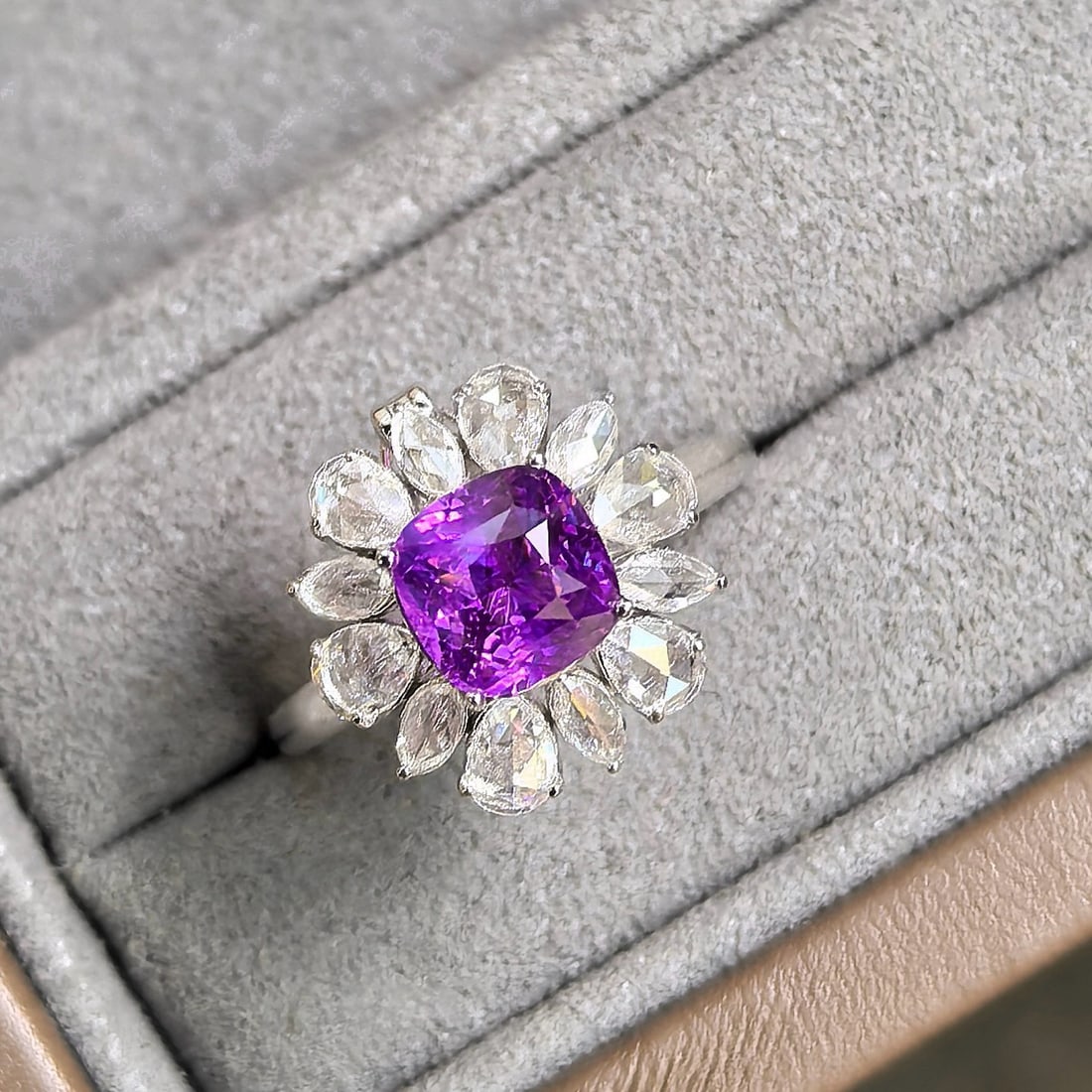 14k Gold 2.43 Ctw Natural Sapphire & Diamond Ring/pendant( Without Chain ) - 7