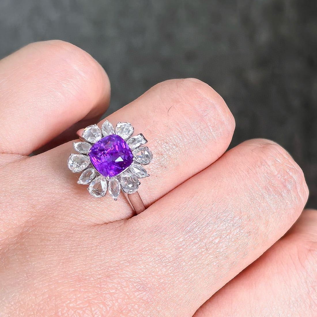 14k Gold 2.43 Ctw Natural Sapphire & Diamond Ring/pendant( Without Chain ) - 8