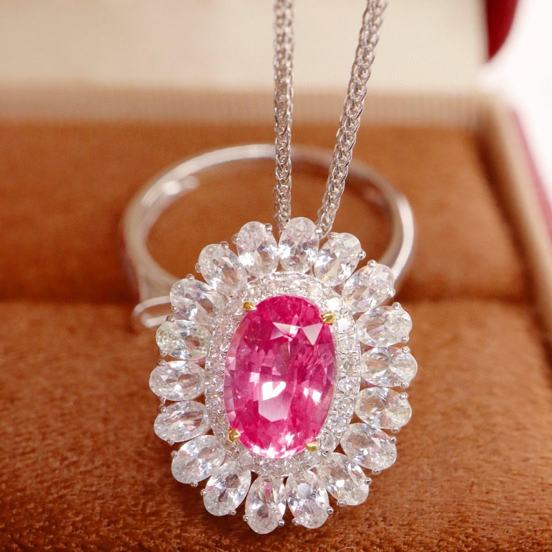 14k Gold 1.78 Ctw Natural Spinel & Diamond Ring/pendant( Without Chain ) - 3