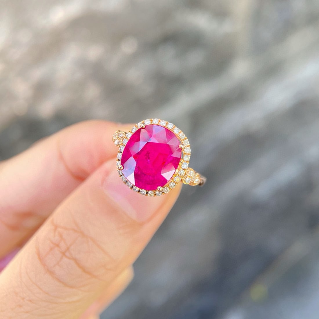 14k Gold 3.75 Ctw Natural Tourmaline & Diamond Ring - 2