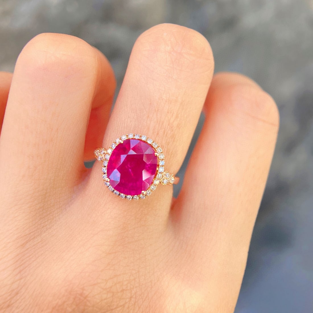 14k Gold 3.75 Ctw Natural Tourmaline & Diamond Ring - 3