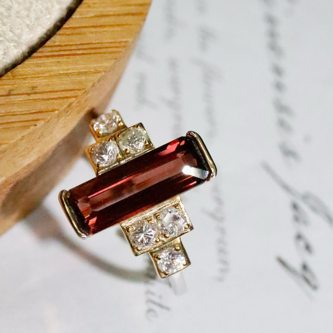 14k Gold 2.15 Ctw Natural Spinel & Diamond Ring - 2