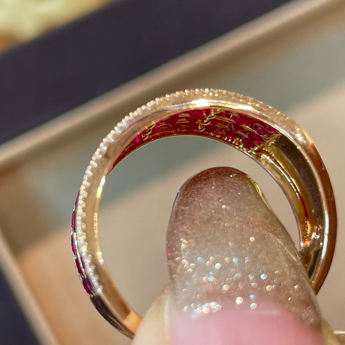 14k Gold 4.7 Ct Natural Ruby & Diamond Ring - 7