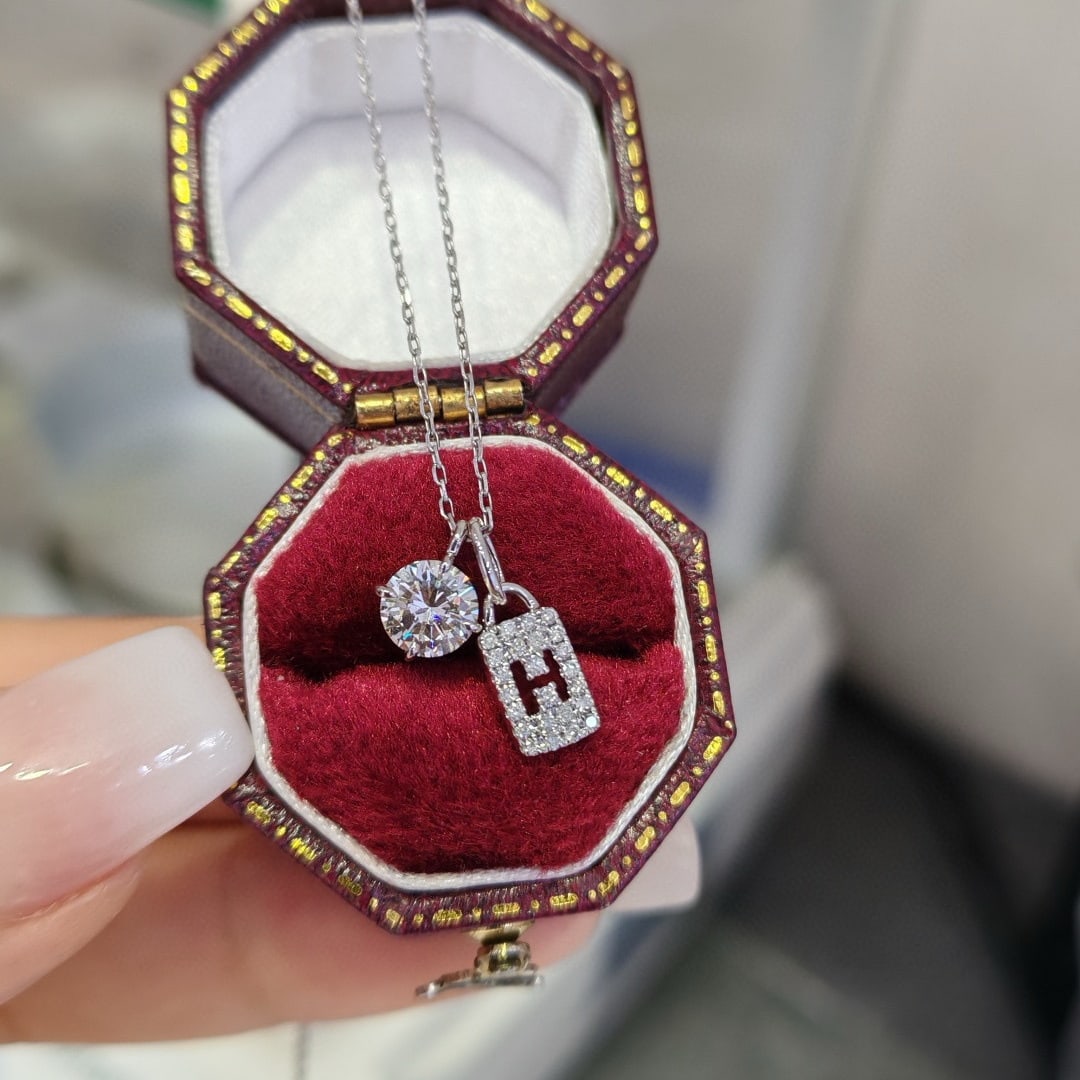 14k Gold 0.5 Ct Natural H Diamond Necklace - 2