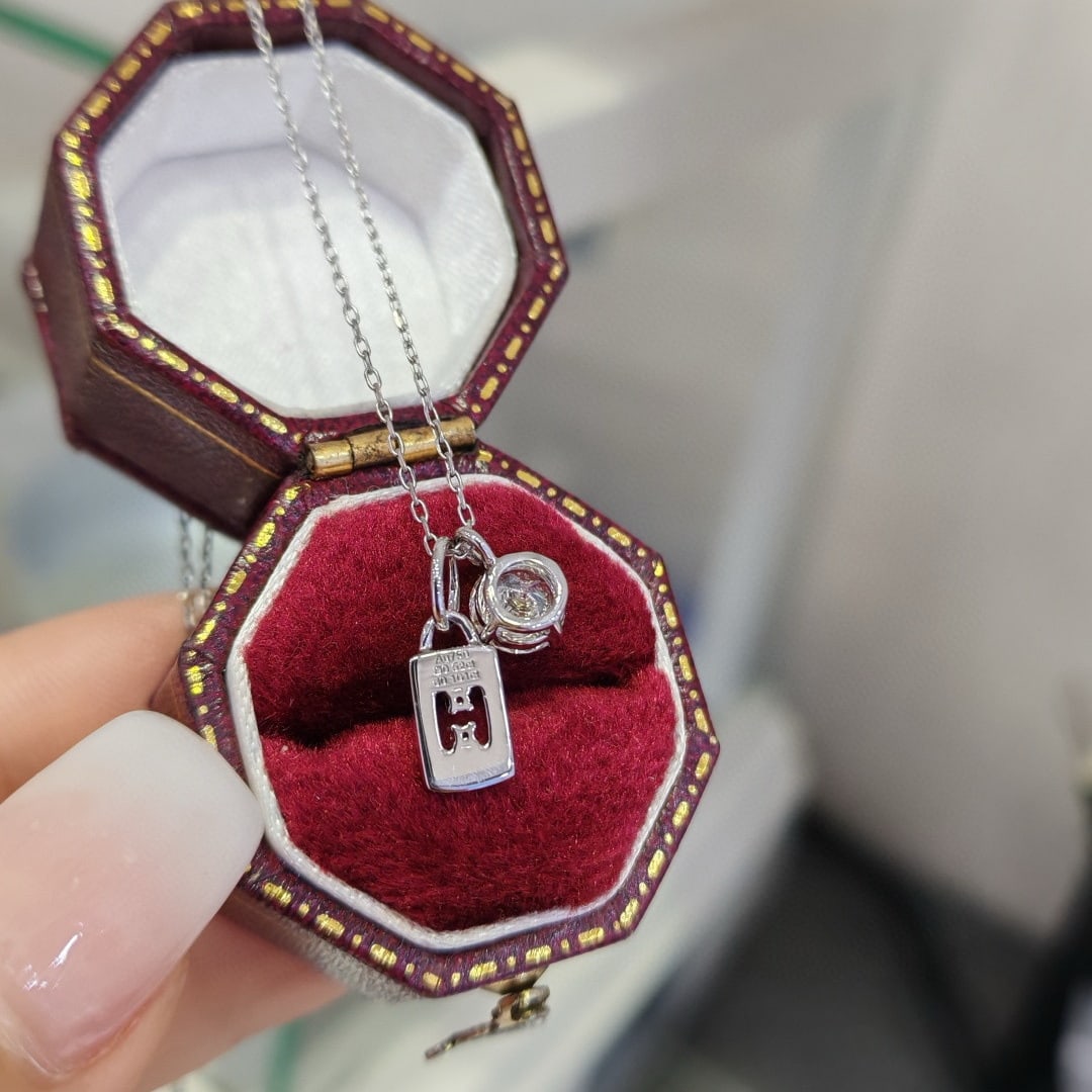 14k Gold 0.5 Ct Natural H Diamond Necklace - 3