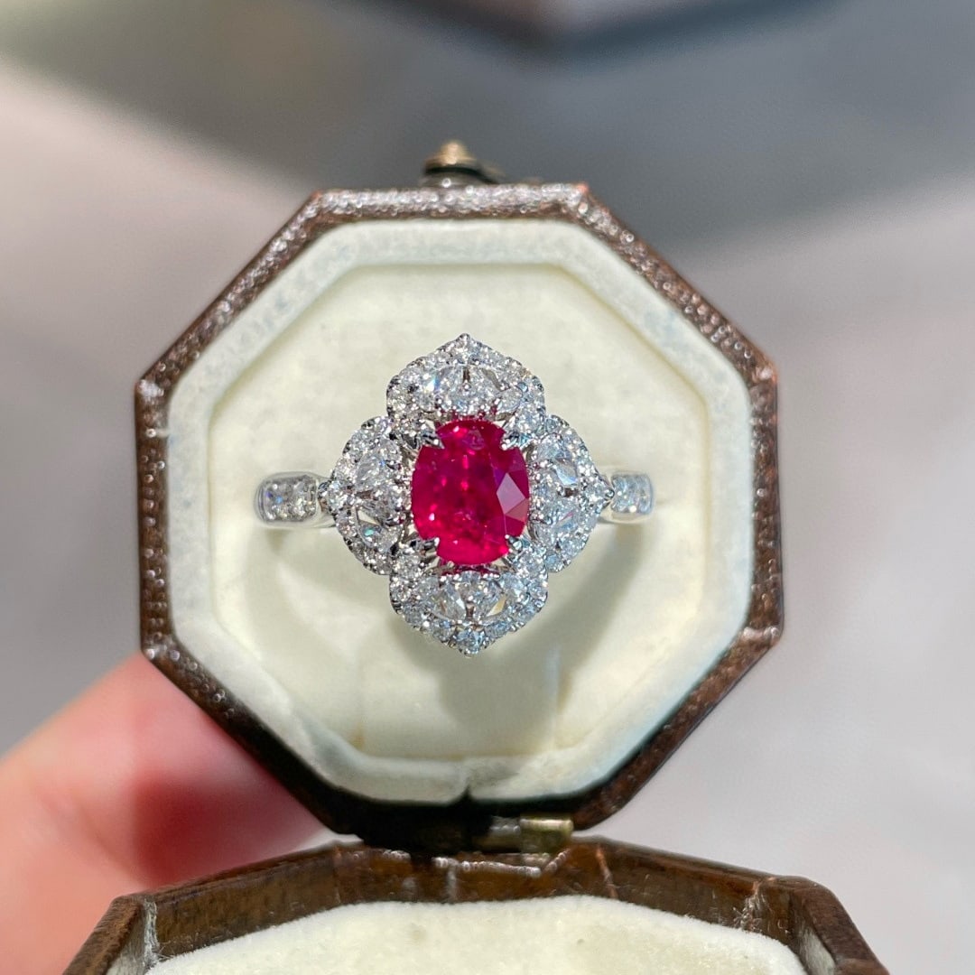 14k Gold 1.1 Ct Natural Ruby & Diamond Ring - 2