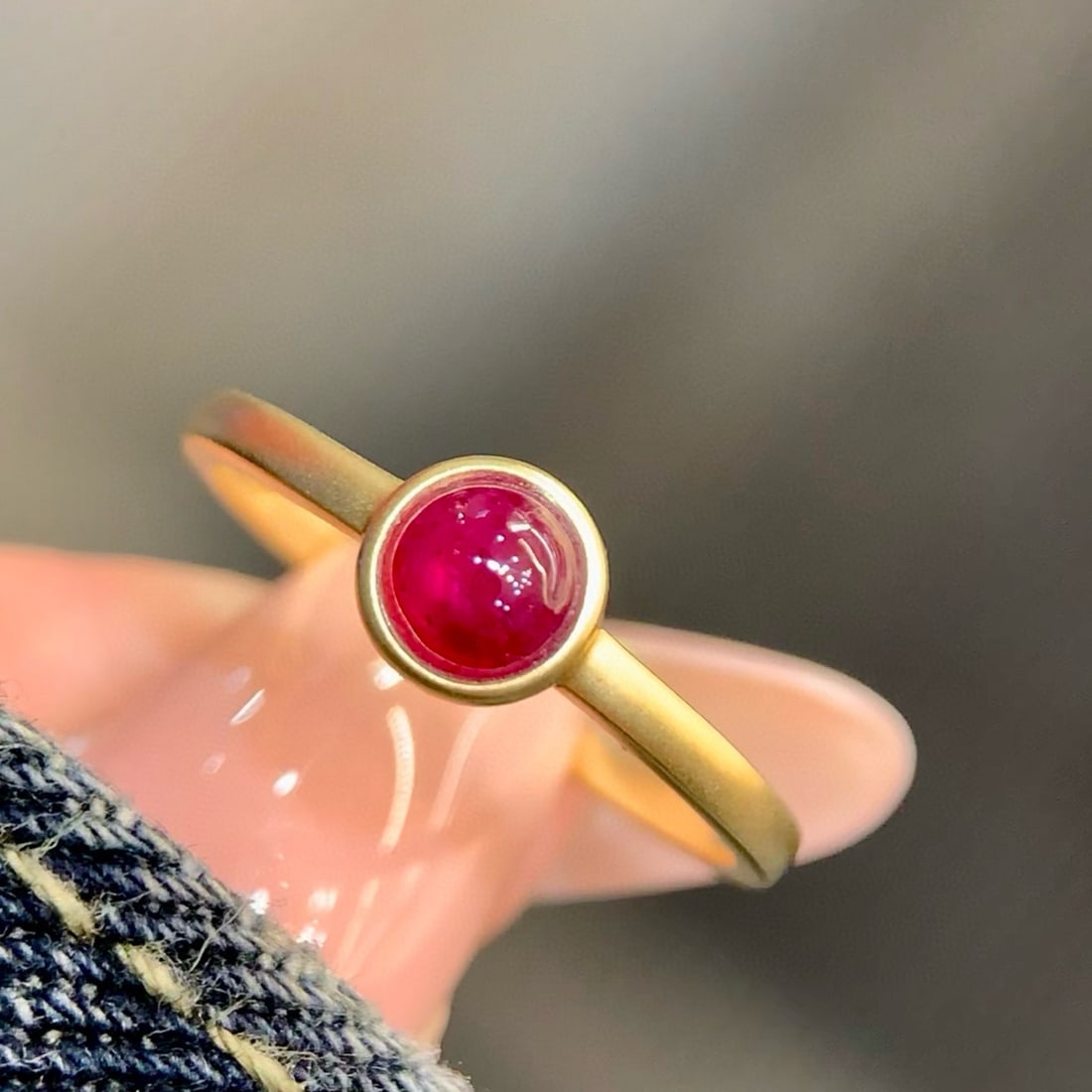 14k Gold 0.67 Ct Natural Ruby Ring (1 of 4)
