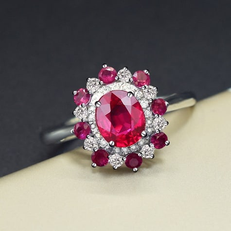 14k Gold 1.27 Ctw Natural Ruby & Diamond Ring (1 of 4)