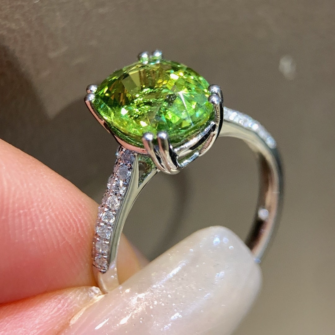 14k Gold 3.39 Ctw Natural Tourmaline & Diamond Ring - 3