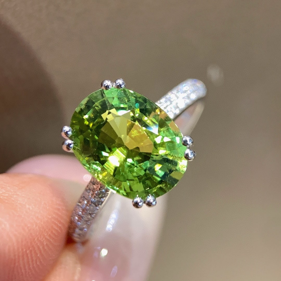 14k Gold 3.39 Ctw Natural Tourmaline & Diamond Ring - 5