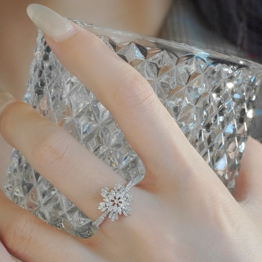 14k Gold 0.5 Ct Natural H Diamond Ring - 2