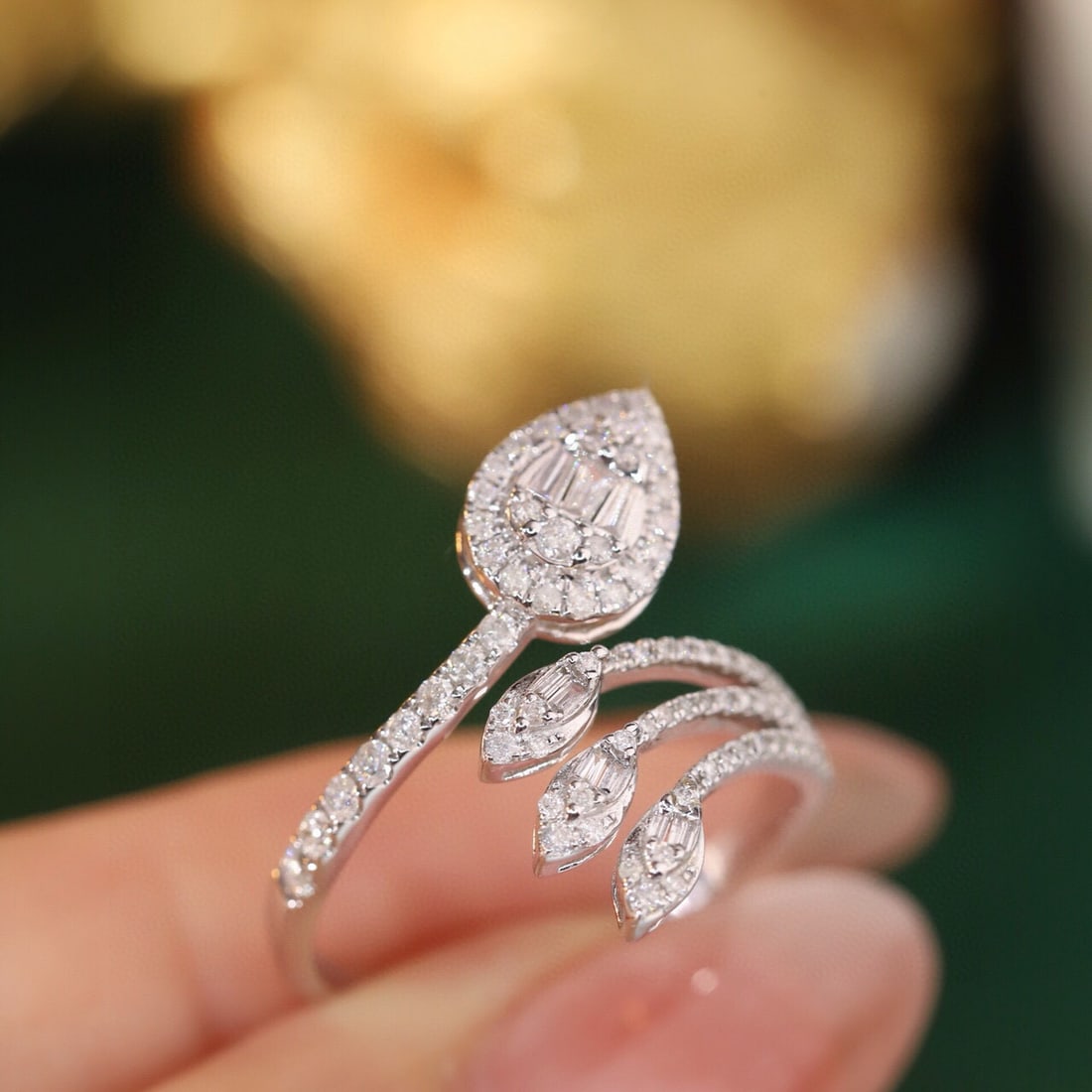 14k Gold 0.5 Ct Natural H Diamond Ring - 6