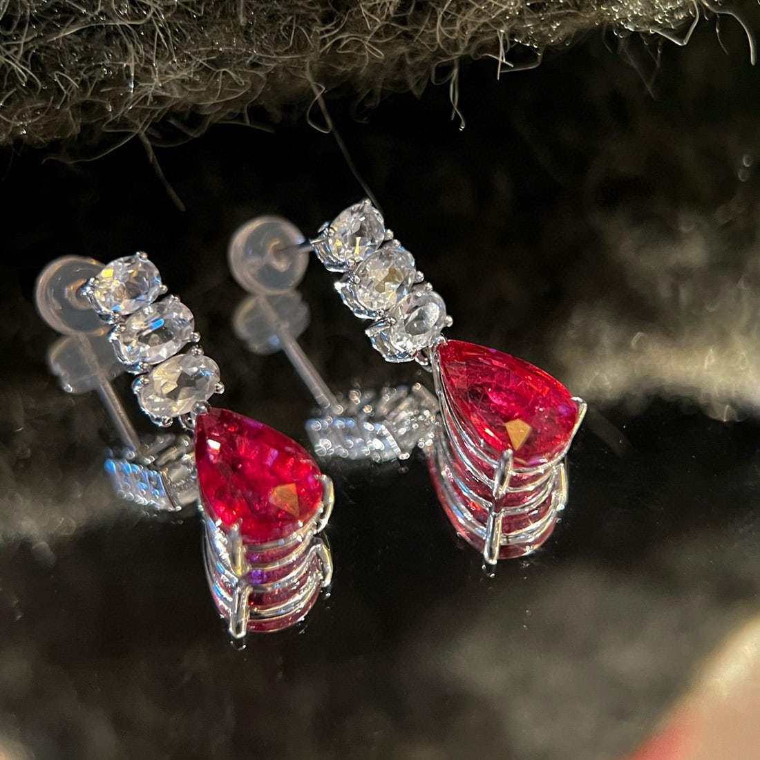 14k Gold 8.19 Ctw Natural Tourmaline & Topaz Earrings - 4