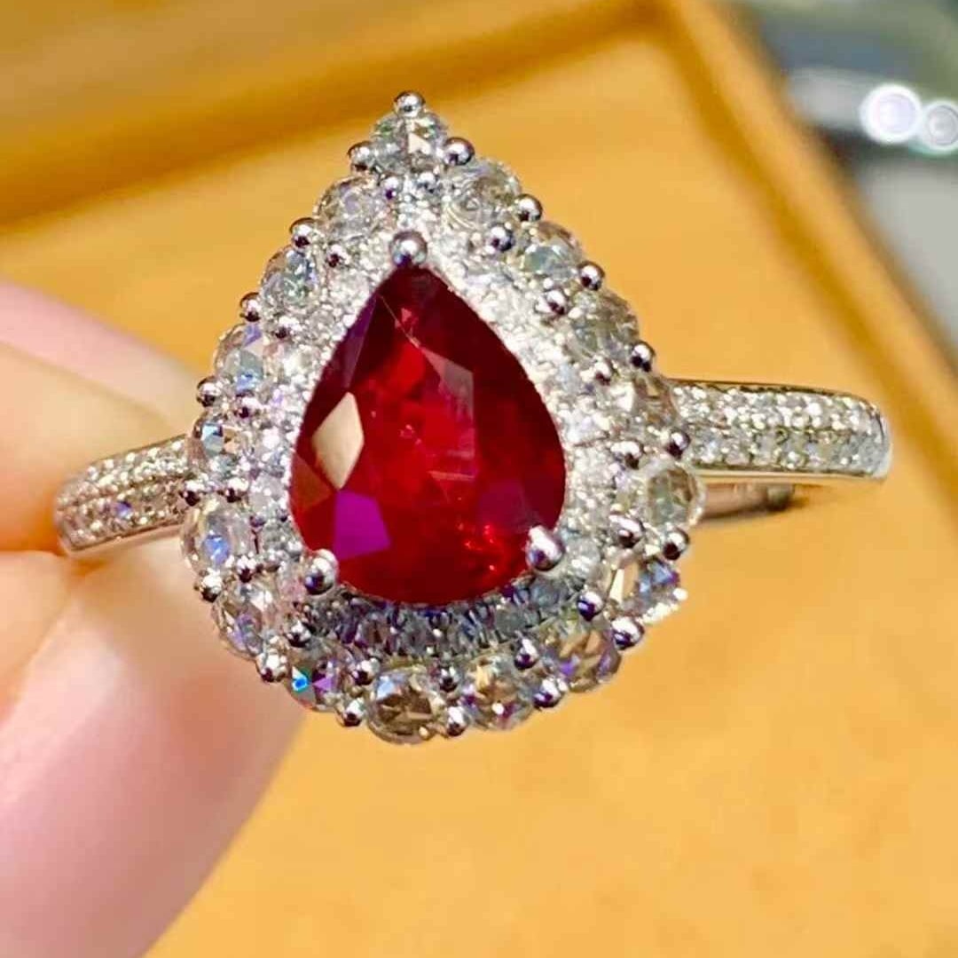 14k Gold 1.17 Ct Natural Ruby & Diamond Ring - 2