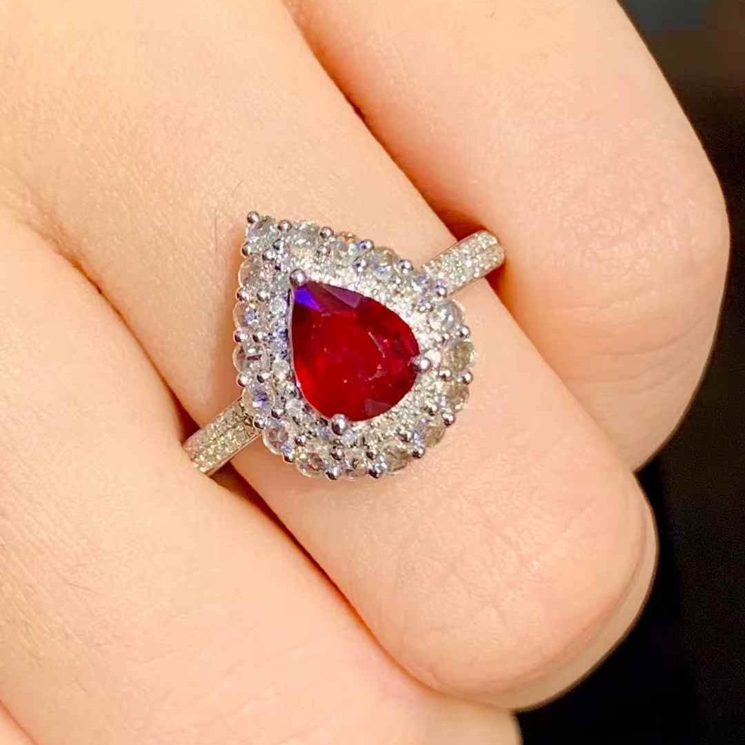 14k Gold 1.17 Ct Natural Ruby & Diamond Ring - 5