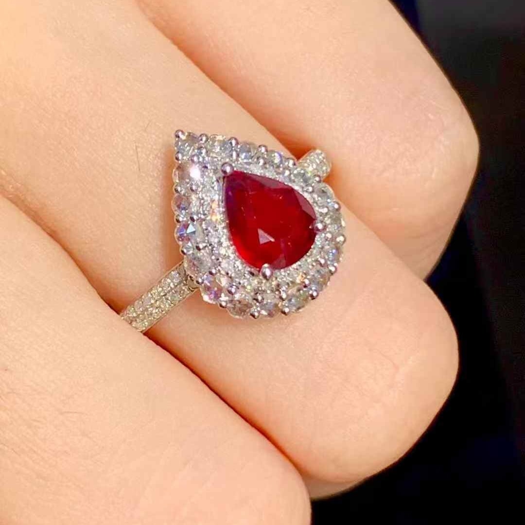 14k Gold 1.17 Ct Natural Ruby & Diamond Ring - 6