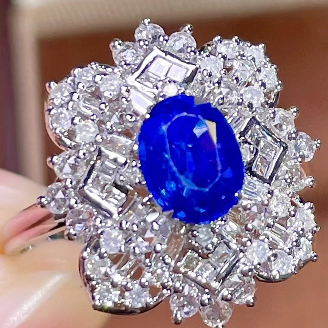 14k Gold 1.49 Ctw Natural Sapphire & Sapphire Ring - 4