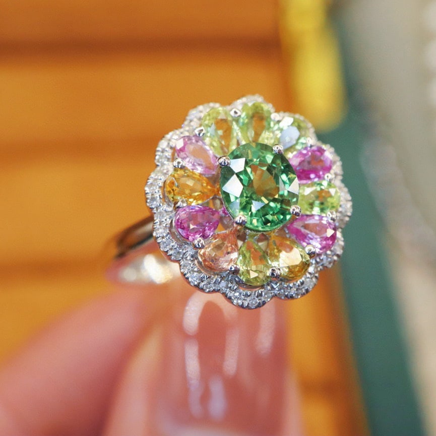 14k Gold 2.52 Ctw Natural Sapphire & Sapphire Ring - 4