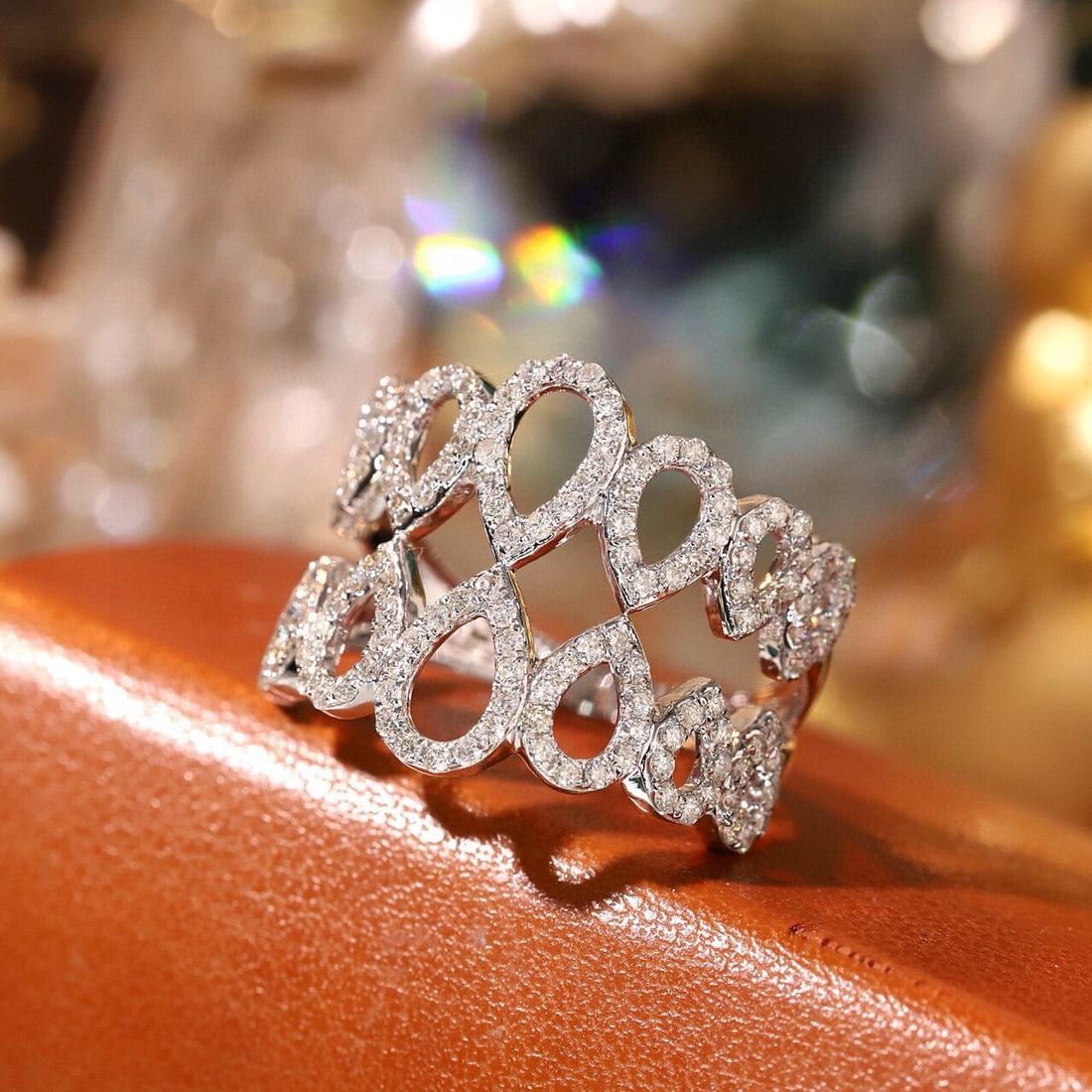 14k Gold 0.88 Ct Natural H Diamond Ring - 2