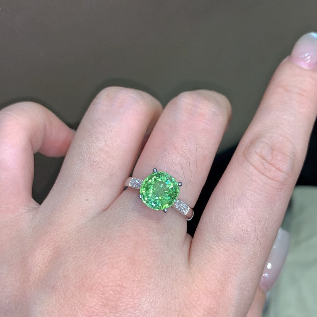 14k Gold 3.20 Ctw Natural Tourmaline & Diamond Ring - 5