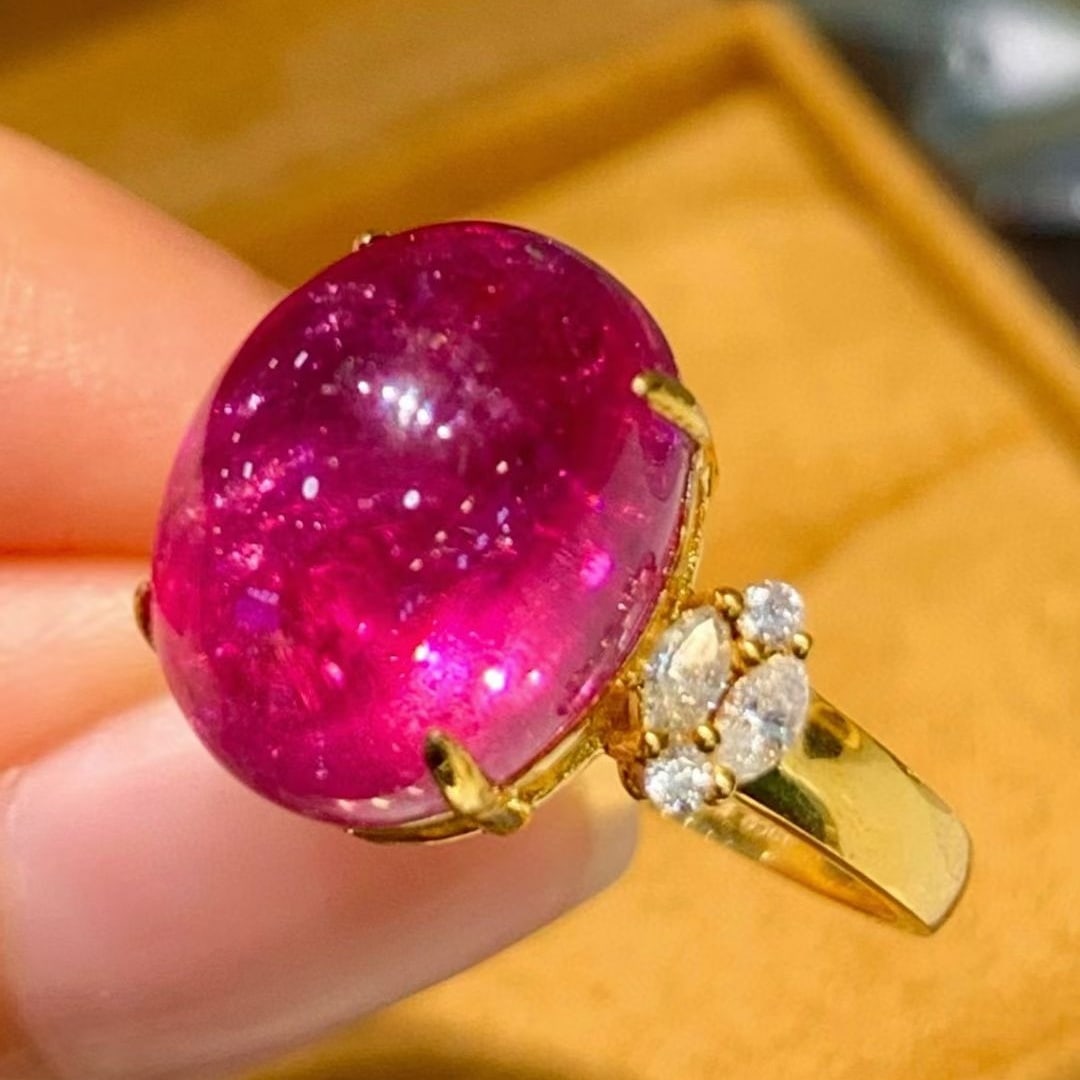 14k Gold 8.65 Ct Natural Ruby & Diamond Ring - 2