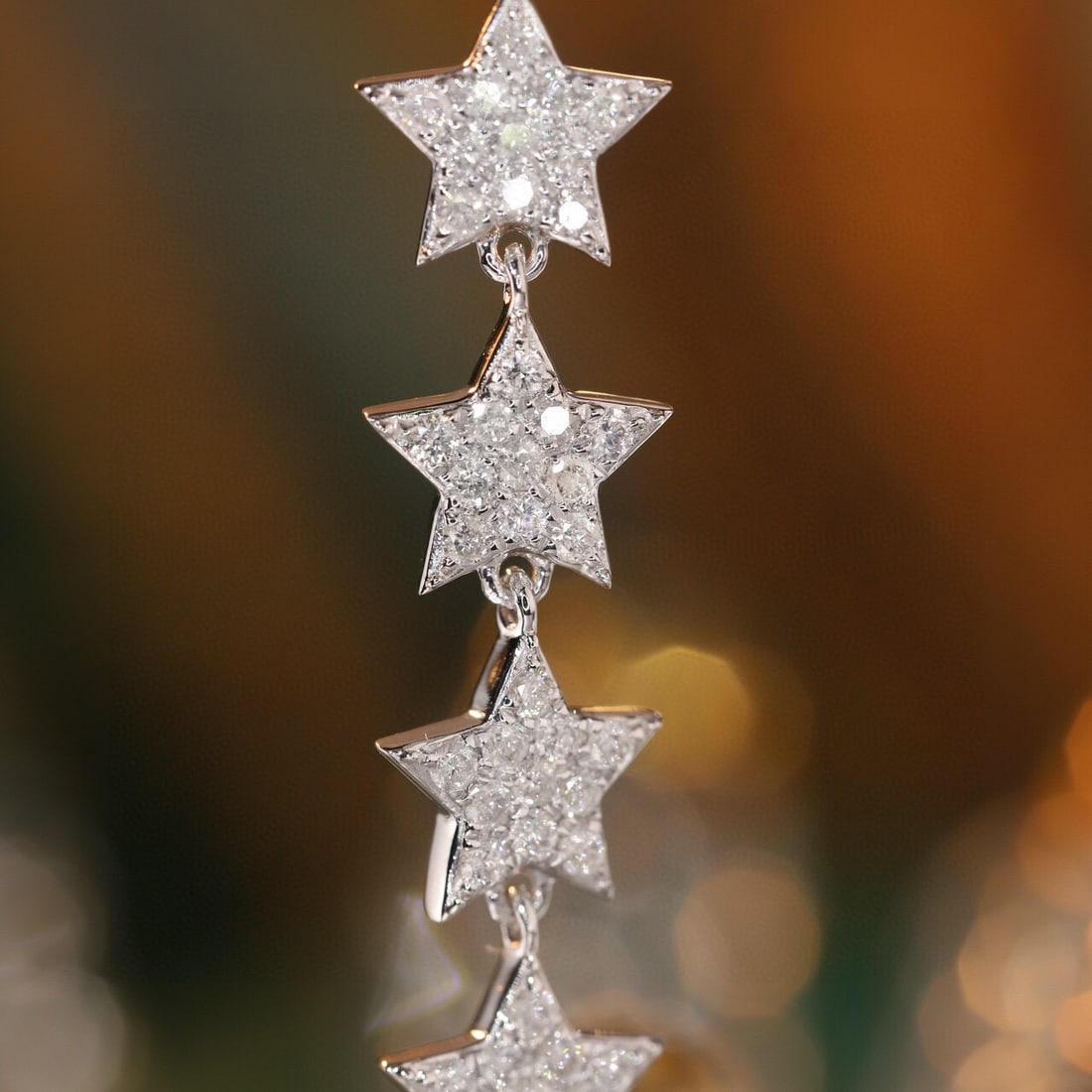 14k Gold 0.8 Ct Natural H Diamond Necklace - 6