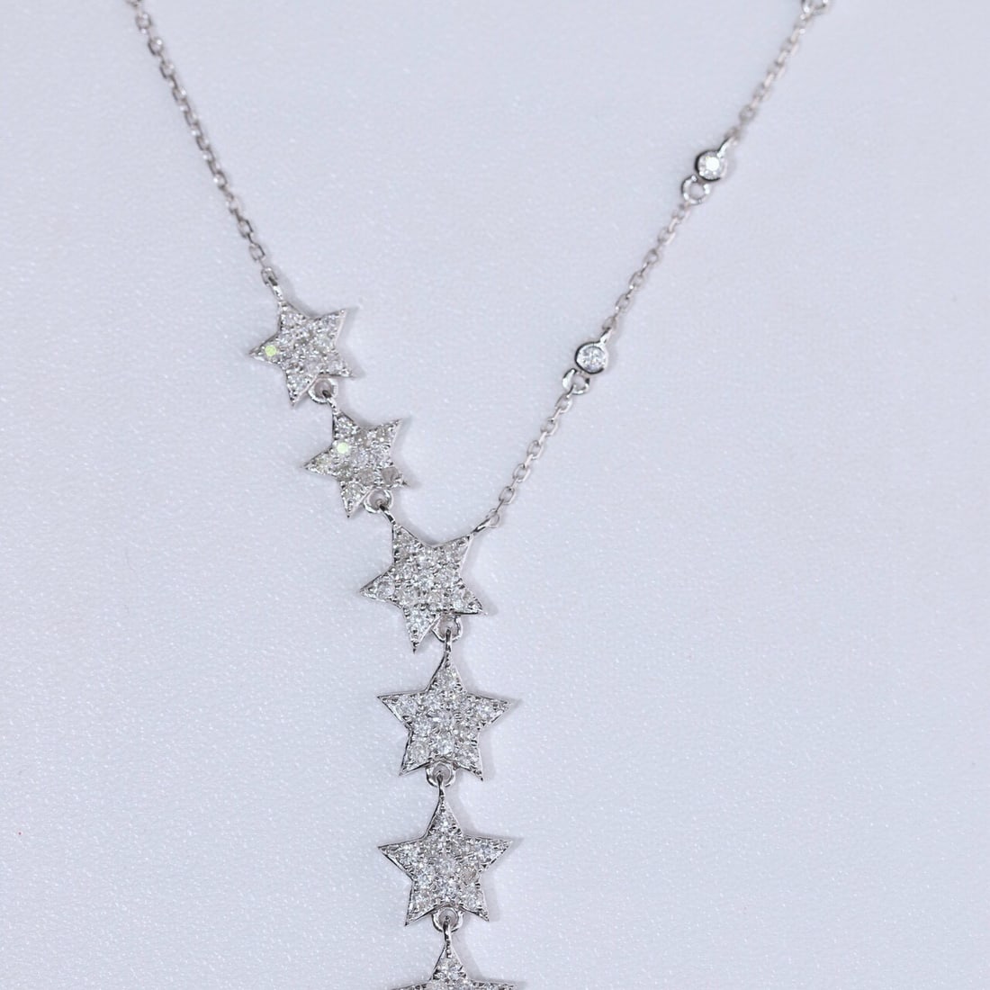 14k Gold 0.8 Ct Natural H Diamond Necklace - 7