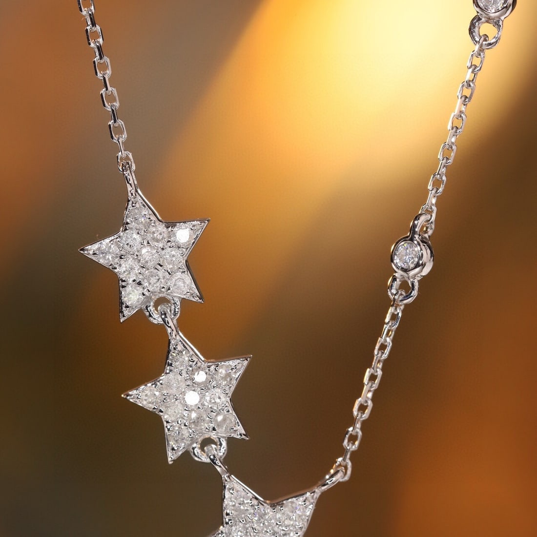 14k Gold 0.8 Ct Natural H Diamond Necklace - 8