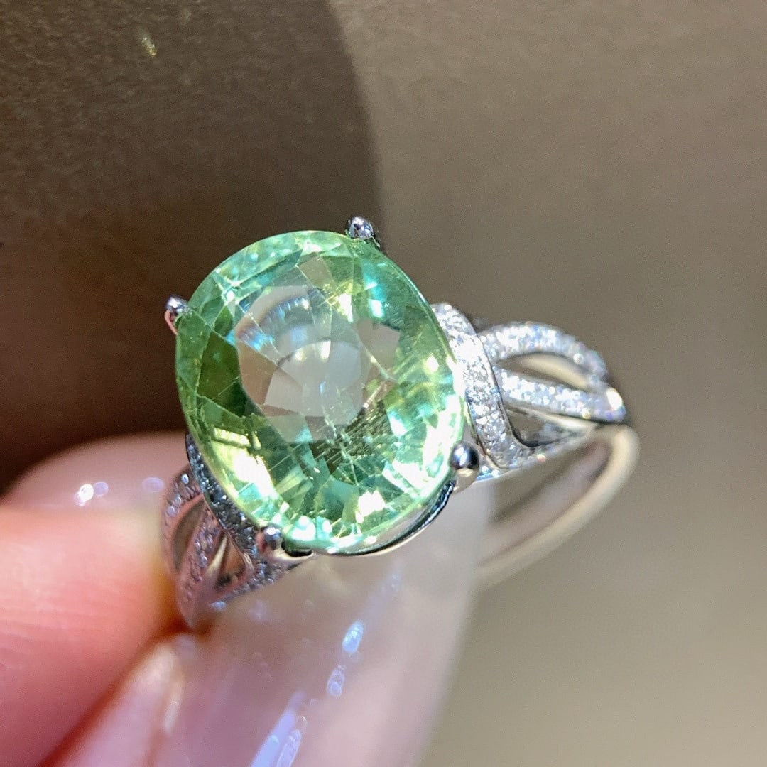 14k Gold 6.07 Ctw Natural Tourmaline & Diamond Ring - 2