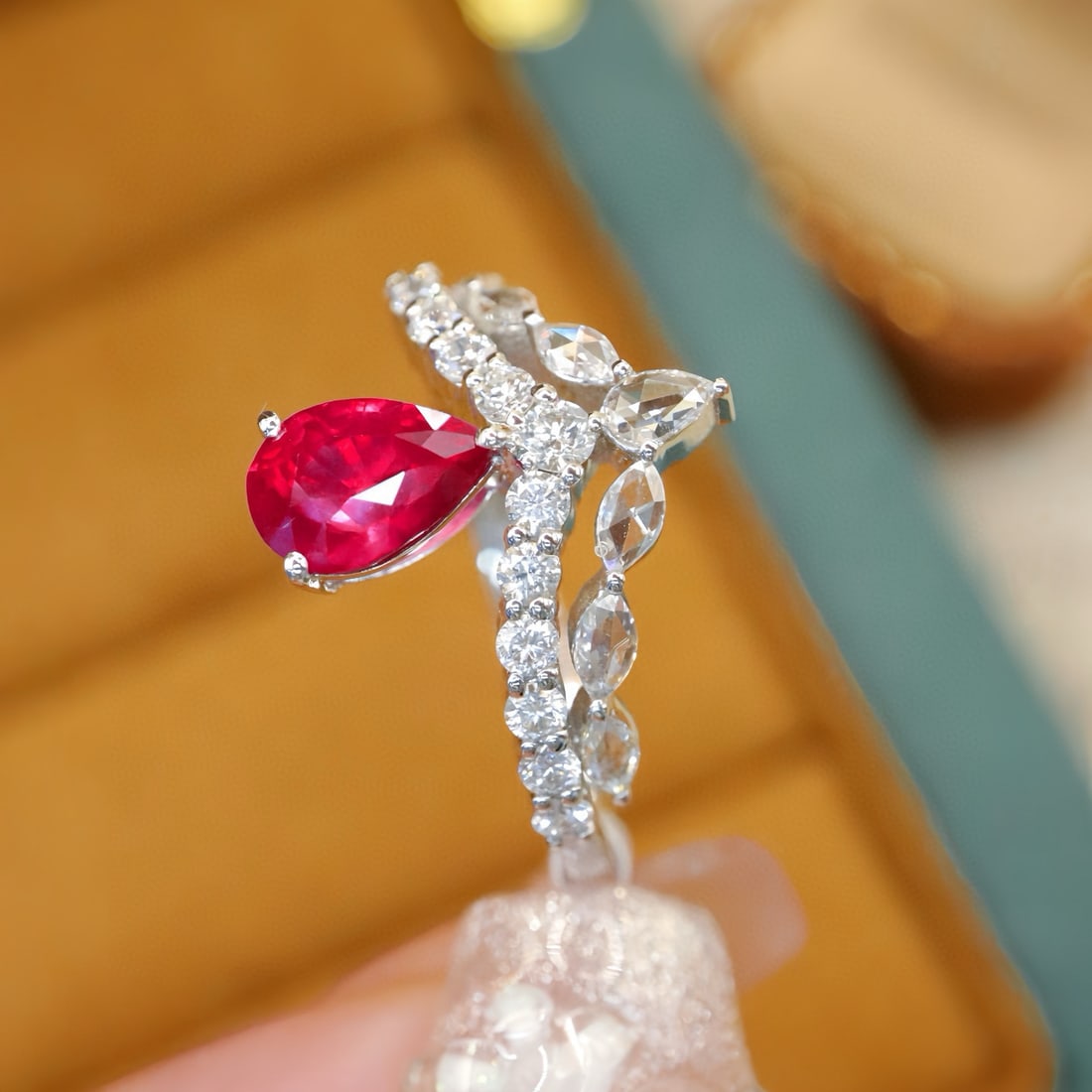14k Gold 1.64 Ctw Natural Ruby & Diamond Ring - 2