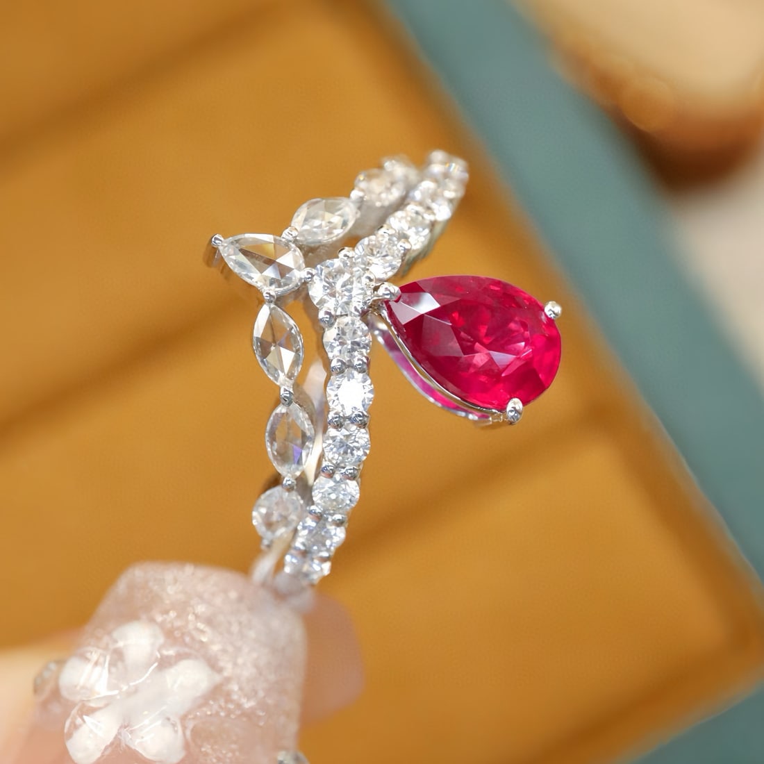 14k Gold 1.64 Ctw Natural Ruby & Diamond Ring - 3