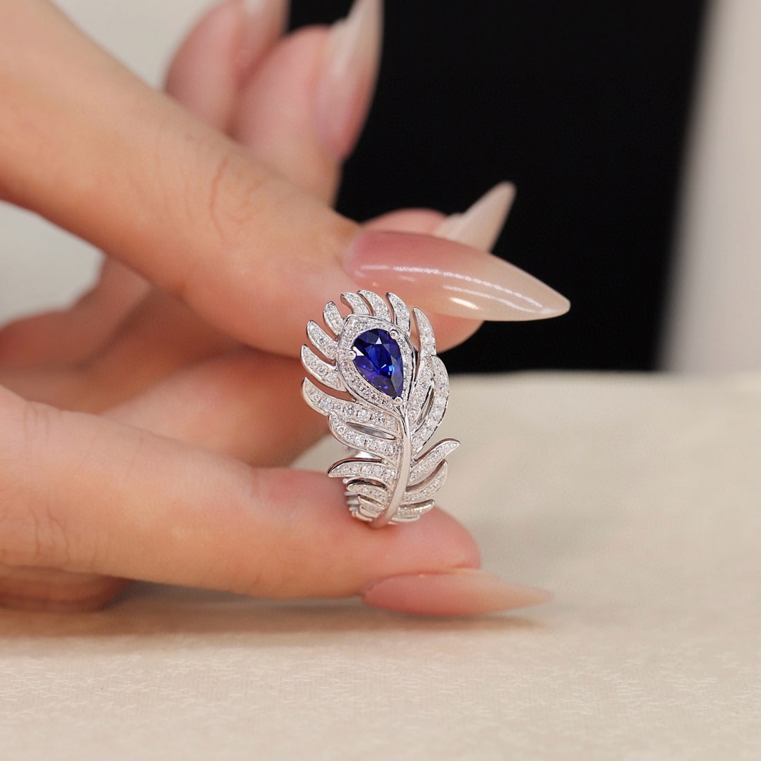 14k Gold 1.45 Ctw Natural Sapphire & Diamond Ring - 3