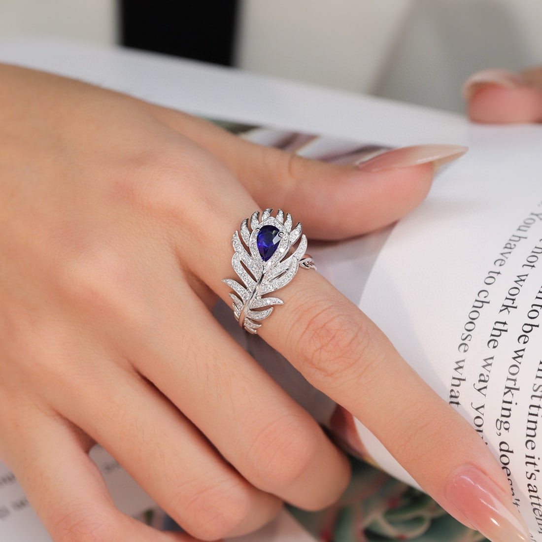 14k Gold 1.45 Ctw Natural Sapphire & Diamond Ring - 5