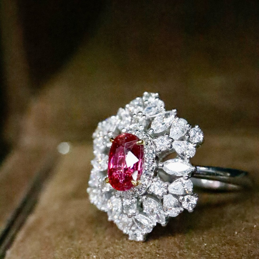 14k Gold 1.11 Ctw Natural Ruby & Diamond Ring - 2